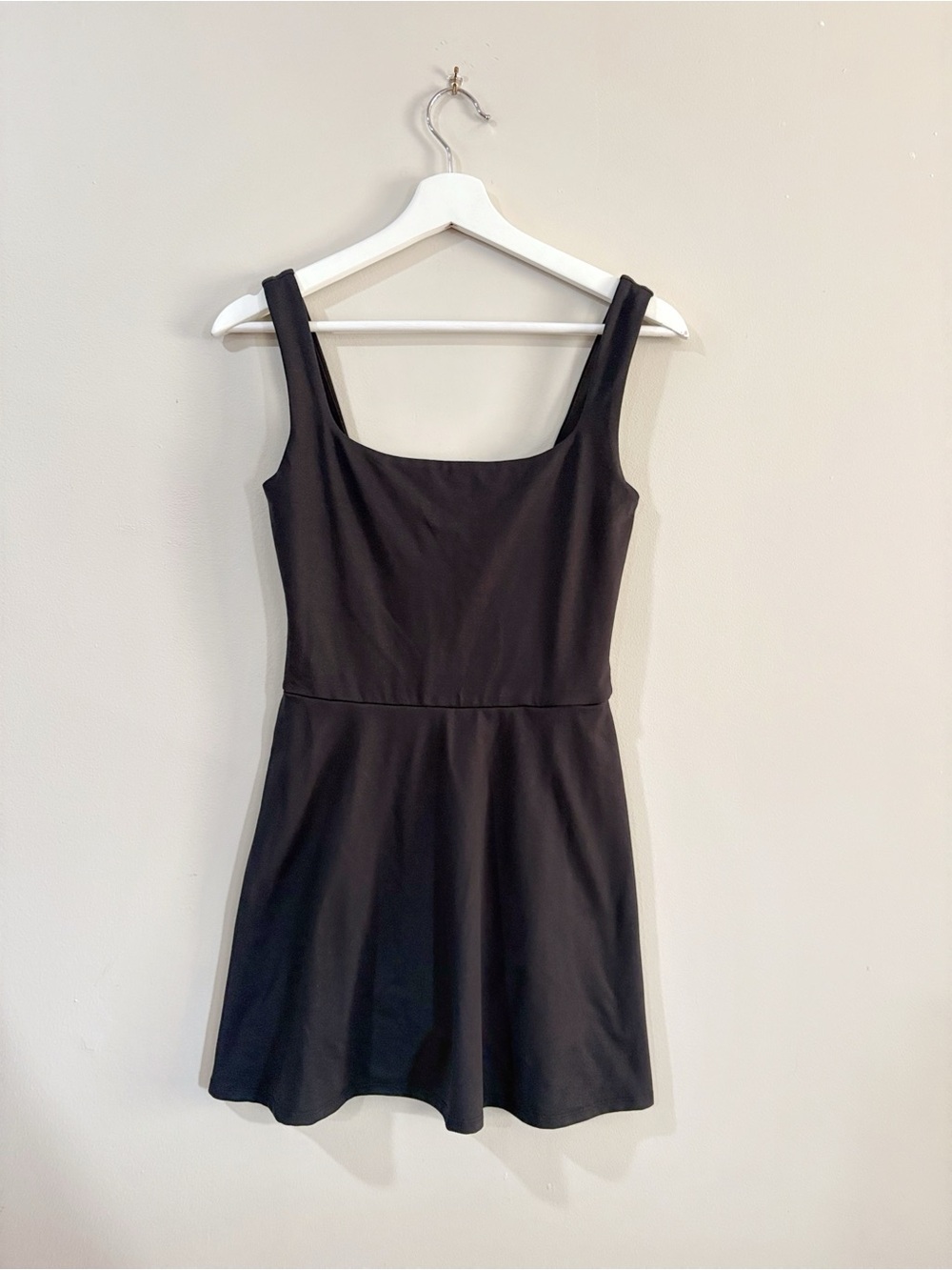 Reformation Black EcoStretch Mini Dress Skort Women S Built-In Shorts Athleisure